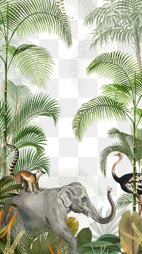 Wild elephant png jungle, transparent background