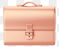 Pink business briefcase png 3D element, transparent background