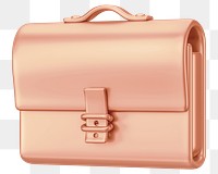 Pink business briefcase png 3D element, transparent background