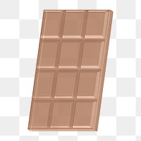 Chocolate bar png food, 3D illustration, transparent background