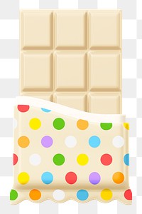 Milk chocolate bar png food, 3D illustration, transparent background