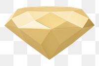 Gold diamond png 3D shape, transparent background