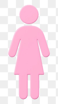 Pink woman png symbol, transparent background