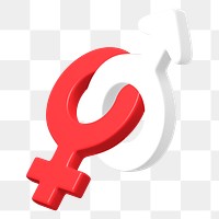 Heterosexual gender png symbol, transparent background