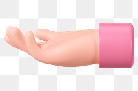 3D hand gesture png illustration, transparent background