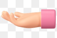 3D hand gesture png illustration, transparent background