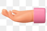 3D hand gesture png illustration, transparent background