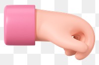 3D hand gesture png illustration, transparent background