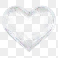 Transparent heart png 3D element