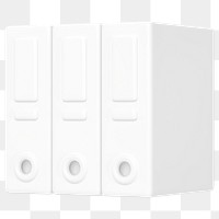 White stacked folders png 3D element, transparent background