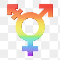 Transgender gender png symbol, transparent background