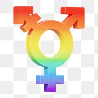 Transgender gender png symbol, transparent background