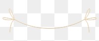 Brown rope divider png 3D element, transparent background