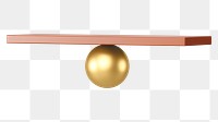 Seesaw png 3D element, transparent background