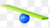 Seesaw png 3D element, transparent background