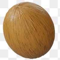 PNG 3D coconut fruit, element illustration, transparent background