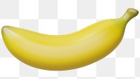 PNG 3D banana fruit, element illustration, transparent background