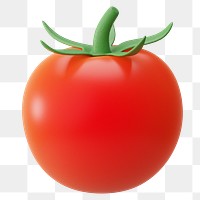 PNG 3D tomato vegetable, element illustration, transparent background