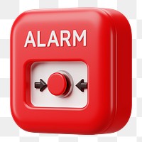 PNG 3D emergency alarm button, element illustration, transparent background