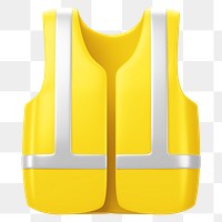 PNG 3D reflective vest, element illustration, transparent background