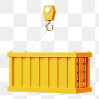 PNG 3D shipping container, element illustration, transparent background