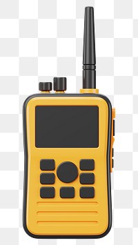 PNG 3D portable radio, element illustration, transparent background