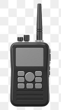 PNG 3D portable radio, element illustration, transparent background