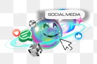 Social media png collage remix, transparent background