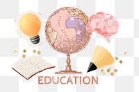 Education png collage element, transparent background