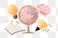 Knowledge png collage element, transparent background