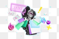 Sale png collage remix, transparent background