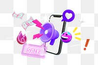 Sale png collage remix, transparent background