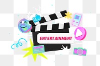 Entertainment png collage remix, transparent background