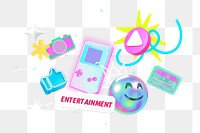 Entertainment png collage remix, transparent background