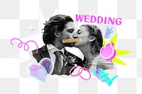 Wedding png collage remix, transparent background