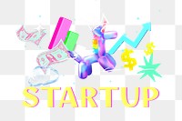 Startup png collage remix, transparent background