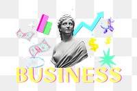 Business png collage remix, transparent background