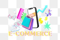 E-commerce png collage remix, transparent background