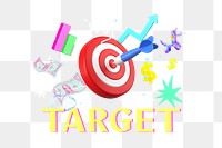 Target png collage remix, transparent background