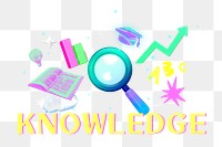 Knowledge png collage remix, transparent background