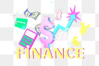 Finance png investment collage element, transparent background