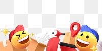 PNG 3D delivery service, element illustration, transparent background