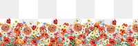 Colorful Summer flowers png border, transparent background