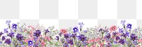 Aesthetic purple flowers png border, transparent background