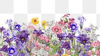 Aesthetic purple flowers png border, transparent background