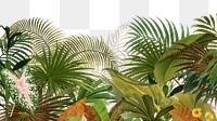 Tropical border png palm trees, transparent background