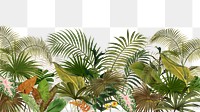 Tropical border png palm trees, transparent background