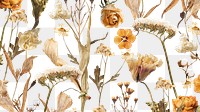 Aesthetic Autumn flower png seasonal botanical, transparent background