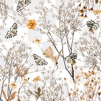 Aesthetic Autumn flower png seasonal botanical, transparent background