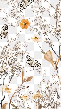 Aesthetic Autumn flower png seasonal botanical, transparent background